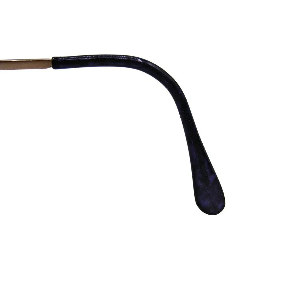 Blue Mayra II Large Frames Eyeglasses Blue Light Filtering Gold Tone w/ Case Vtg
